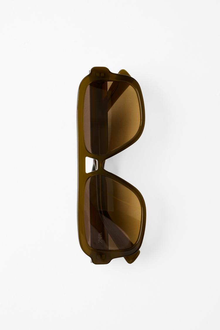 AVIATOR SUNGLASSES — Brown