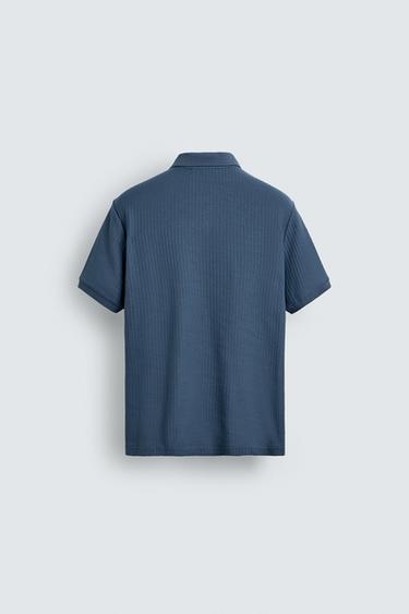POLO REGULAR FIT CANNELÉ - Bleu marine de Zara - Image 7