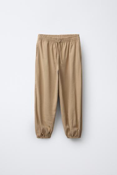 PANTALÓN BOMBACHO - Beige claro de Zara - Imagen 0