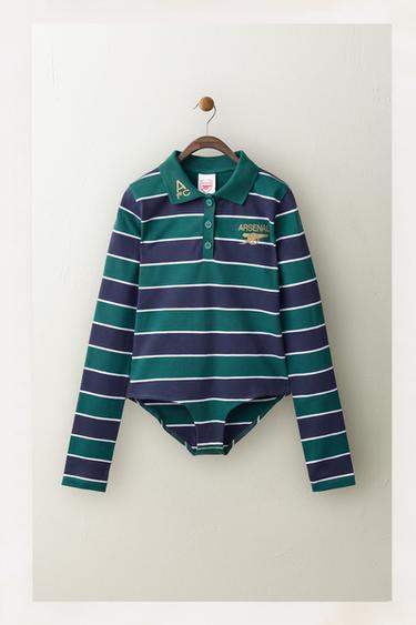STRIPED EMBROIDERED ARSENAL F.C. © BODYSUIT - striped by Zara