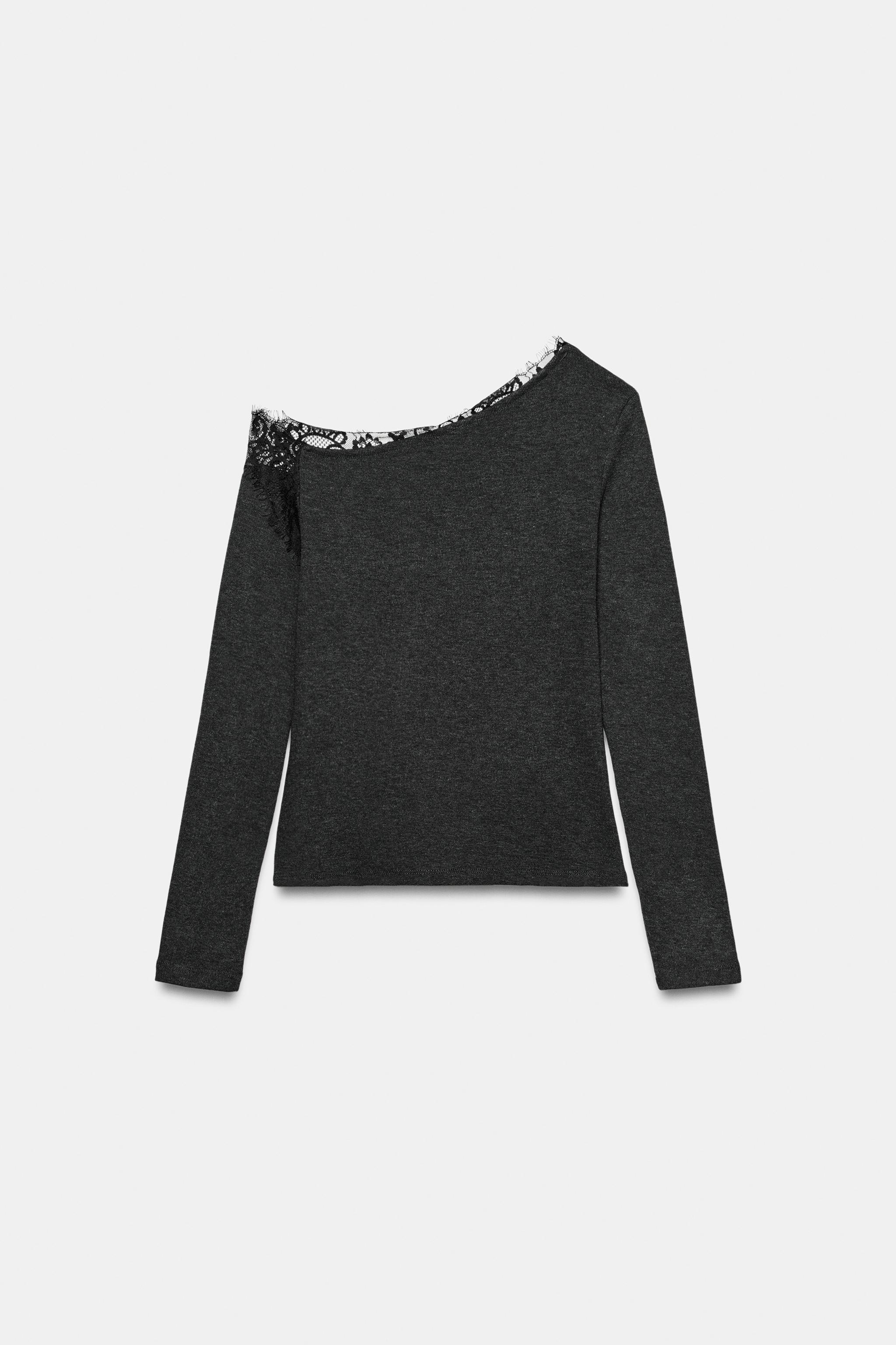 ASYMMETRIC LACE TOP