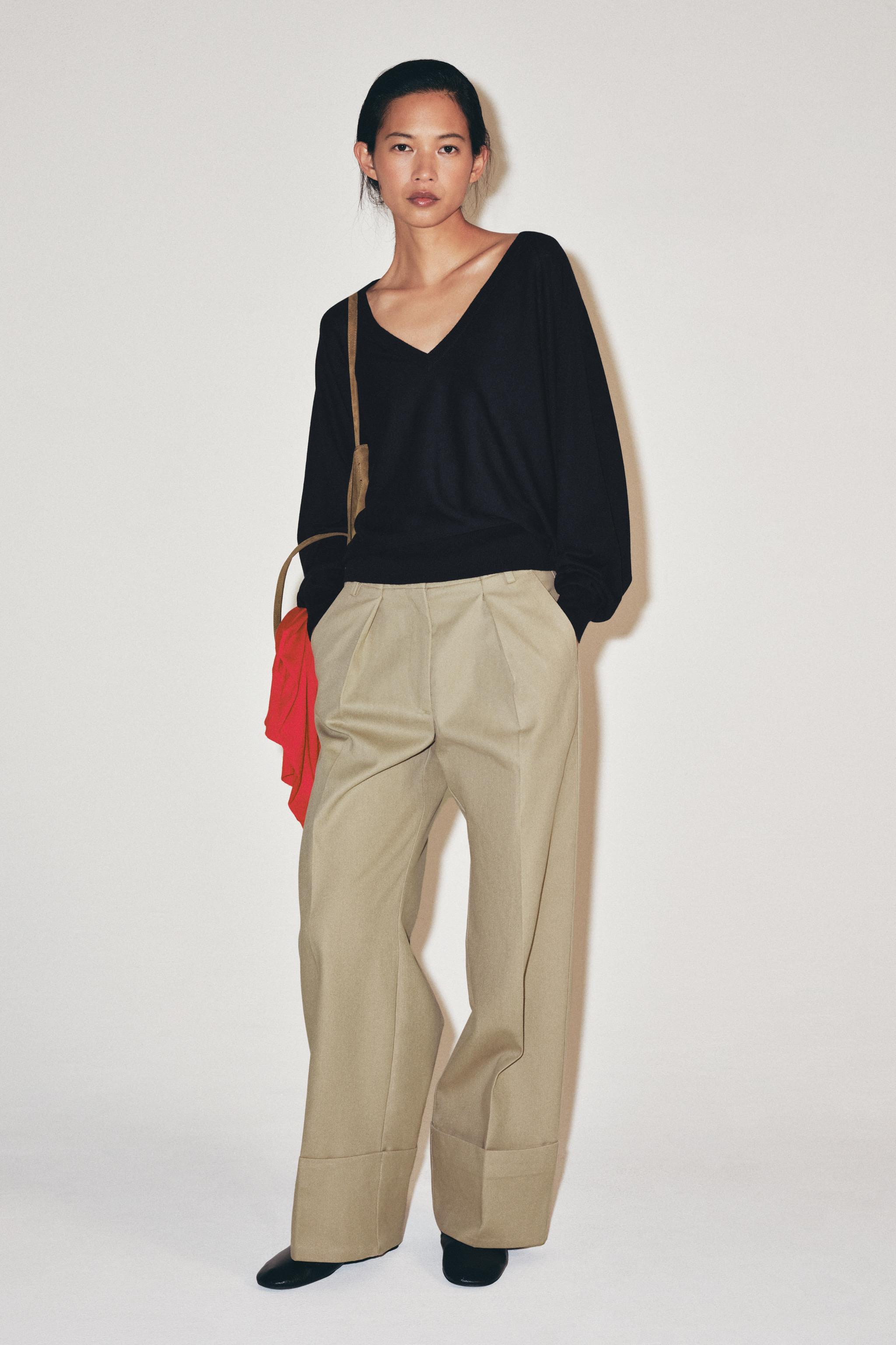 Zara ZW COLLECTION CHINO PANTOLON görsel 3