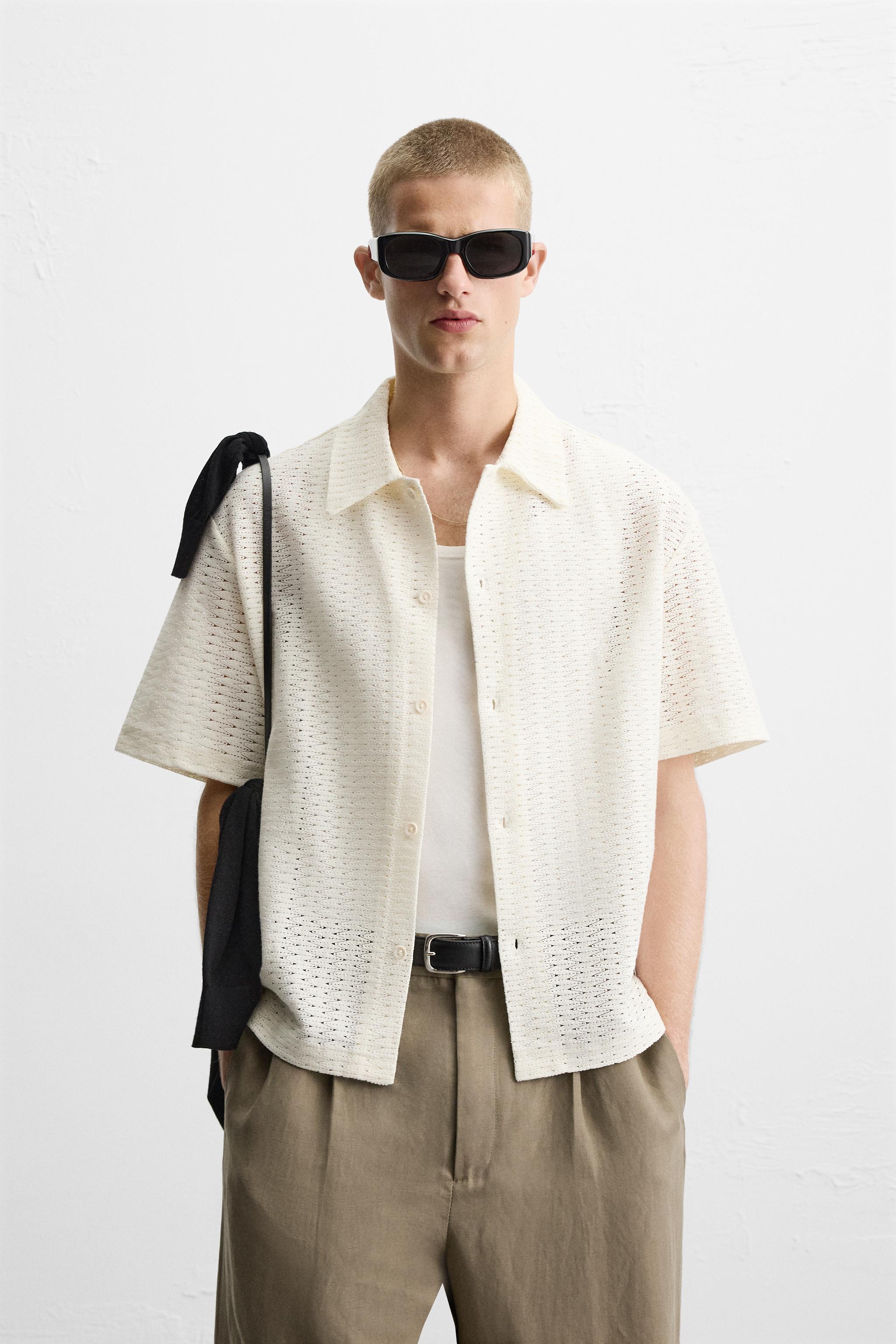 GEOMETRIC JACQUARD SHIRT - Ecru | ZARA United States