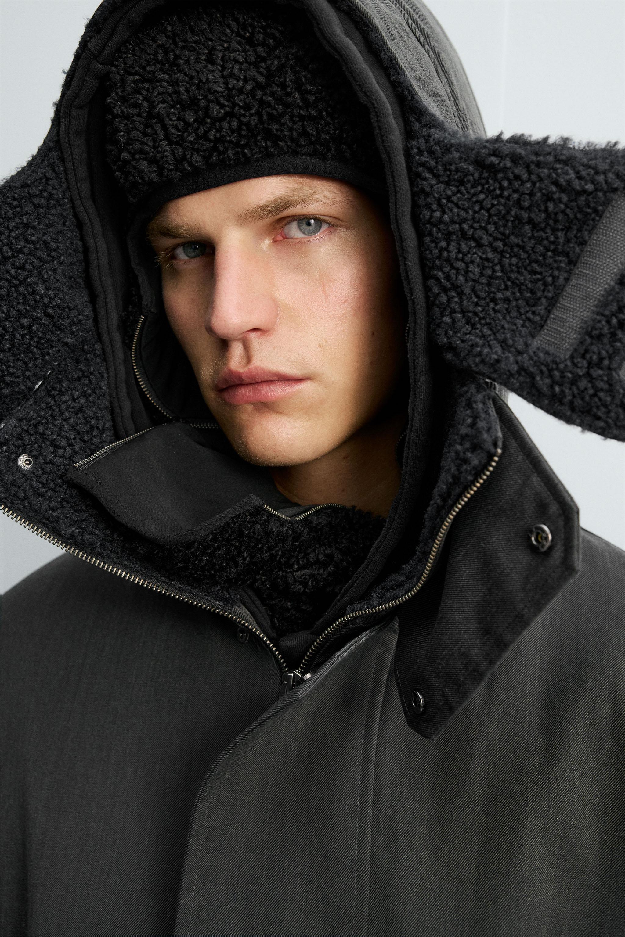 OVERSIZED FIT HOODIE PARKA X SR_A - Cement | ZARA United States