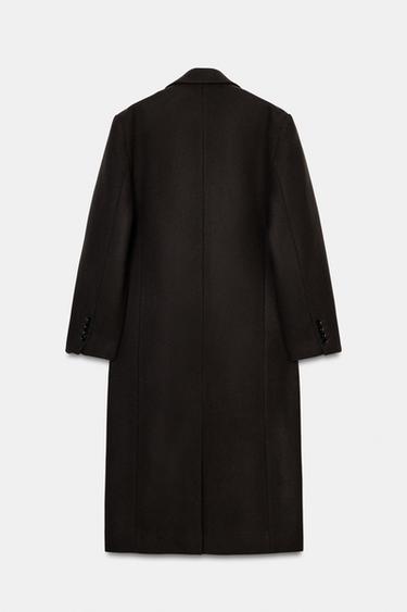 ZW COLLECTION OVERSIZE DOUBLE-BREASTED COAT WITH WOOL - Brown by Zara - Image 6