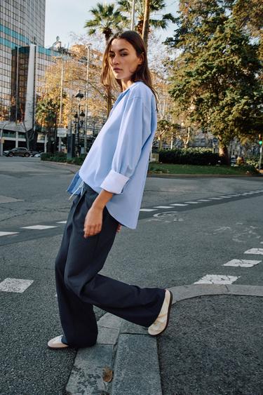 CHEMISE BASIQUE OXFORD - Bleu ciel de Zara - Image 2