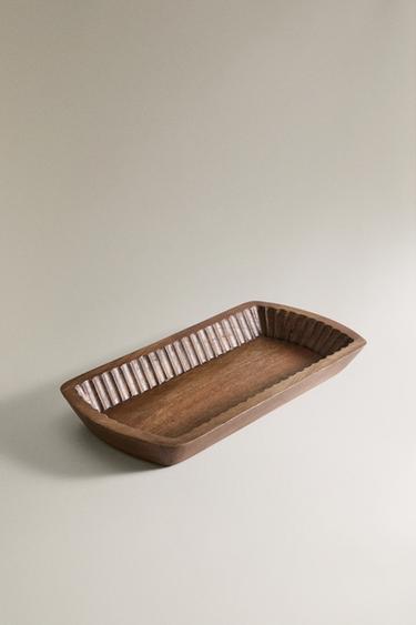PLATEAU DÉCORATIF BOIS - Marron de Zara - Image 1