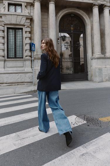 OVERSIZE DOUBLE-BREASTED PINSTRIPE BLAZER - striped by Zara - Image 1