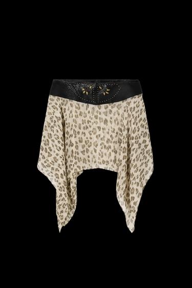 Zara LEATHER BELT SKIRT KATE MOSS X ZARA - Beige - Image 0