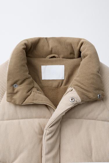 VESTE EN VELOURS CÔTELÉ - Beige de Zara - Image 4