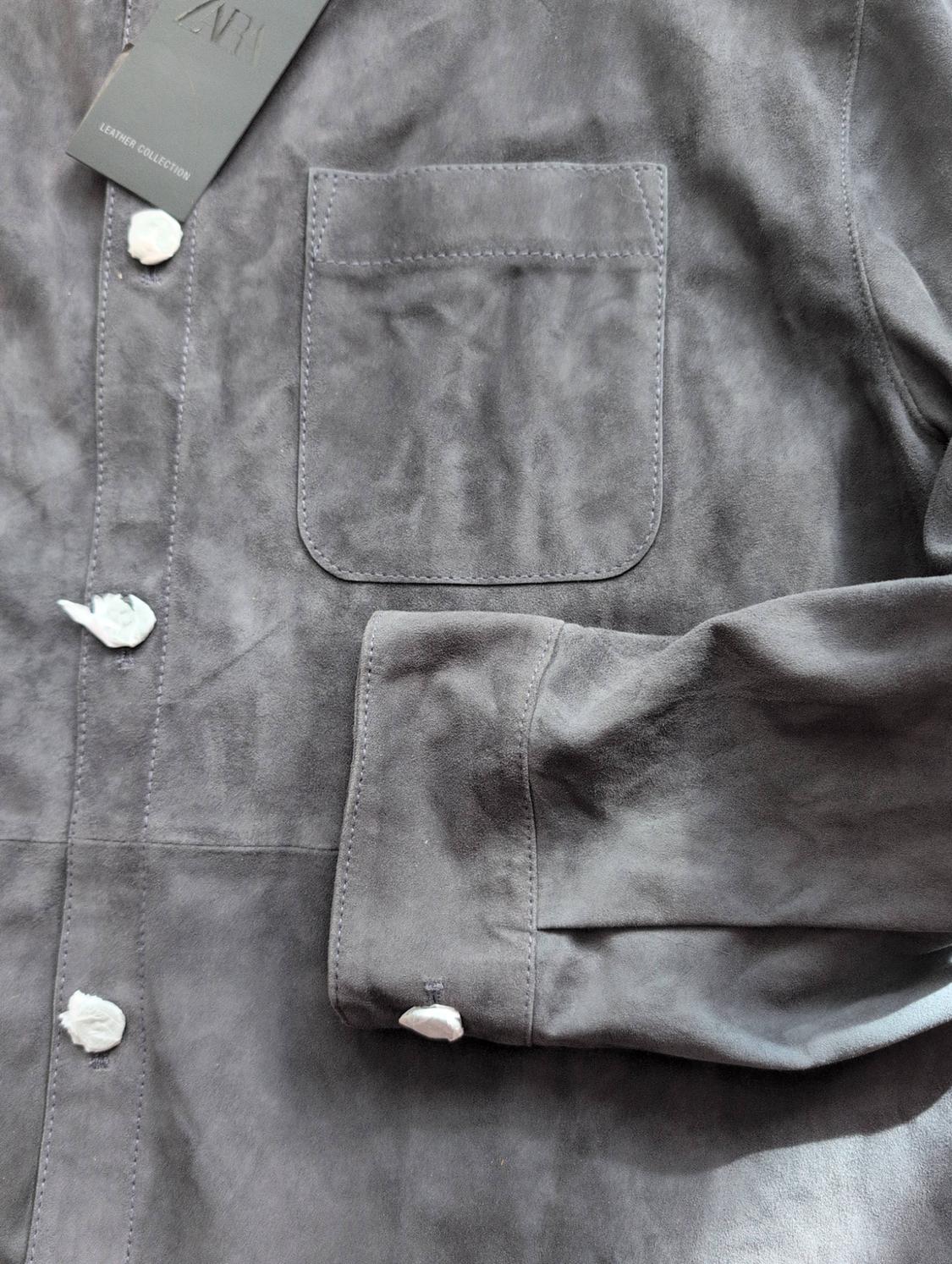 REGULAR FIT SUEDE LEATHER OVERSHIRT - Image 4