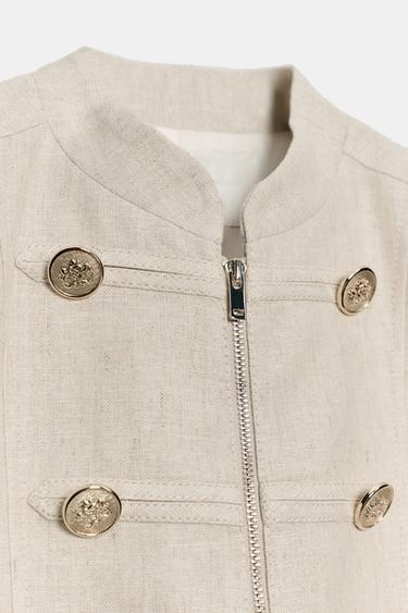 GILET CINTRE À BRANDENBOURGS - Beige clair de Zara - Image 8