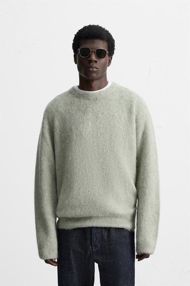 SUÉTER COM TEXTURA - Turquesa da Zara