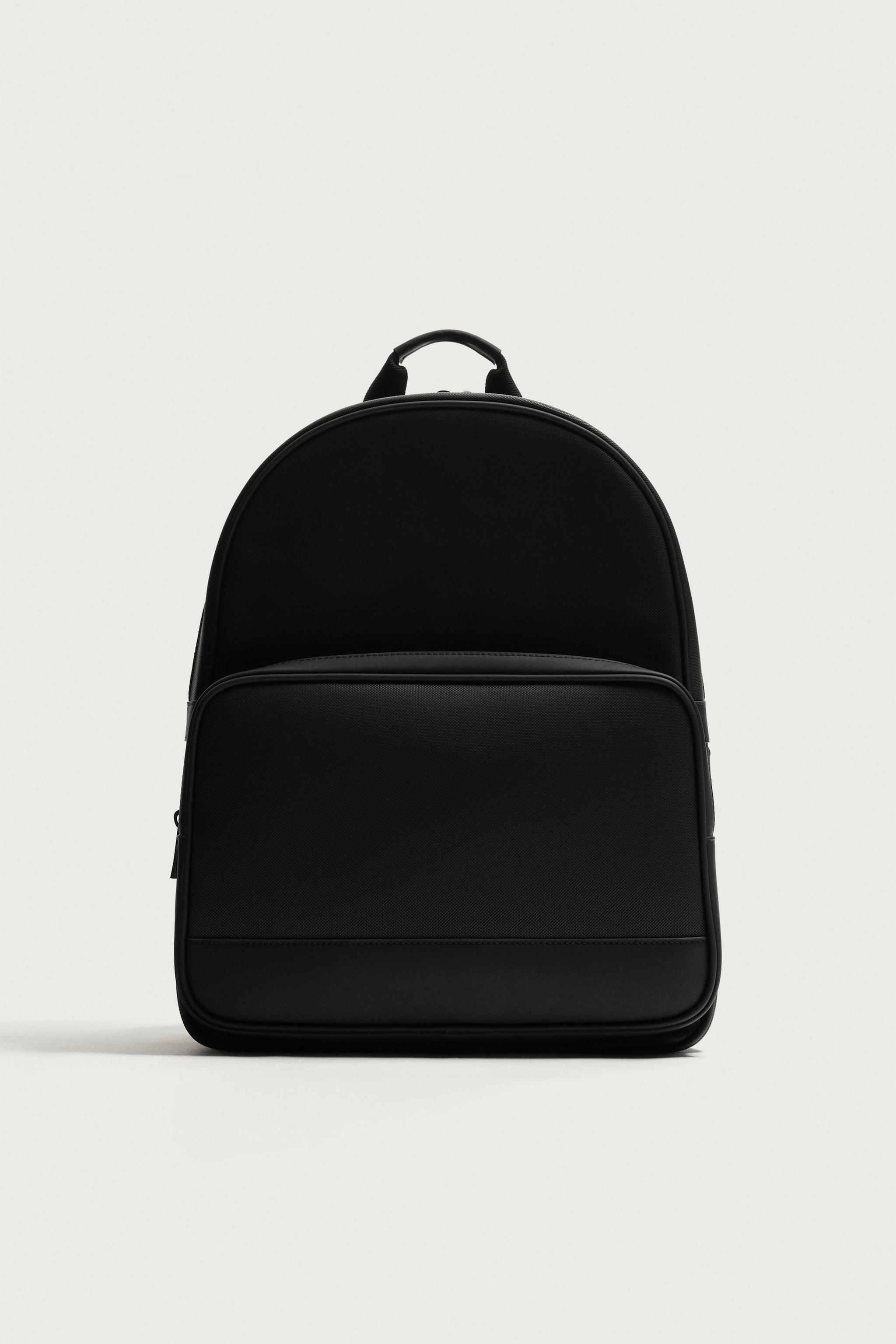TEXTURED BACKPACK — Black