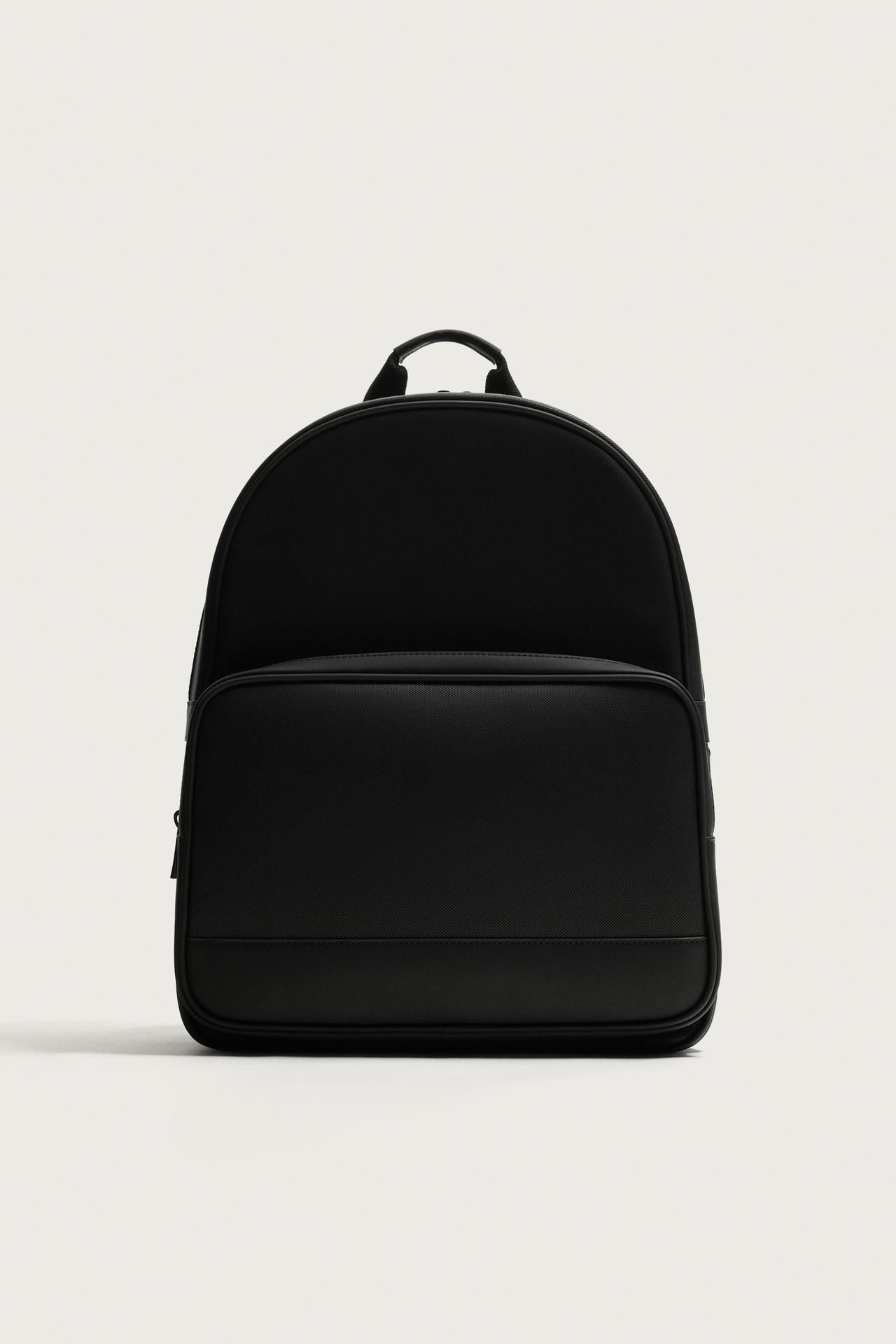 TEXTURED BACKPACK — Black