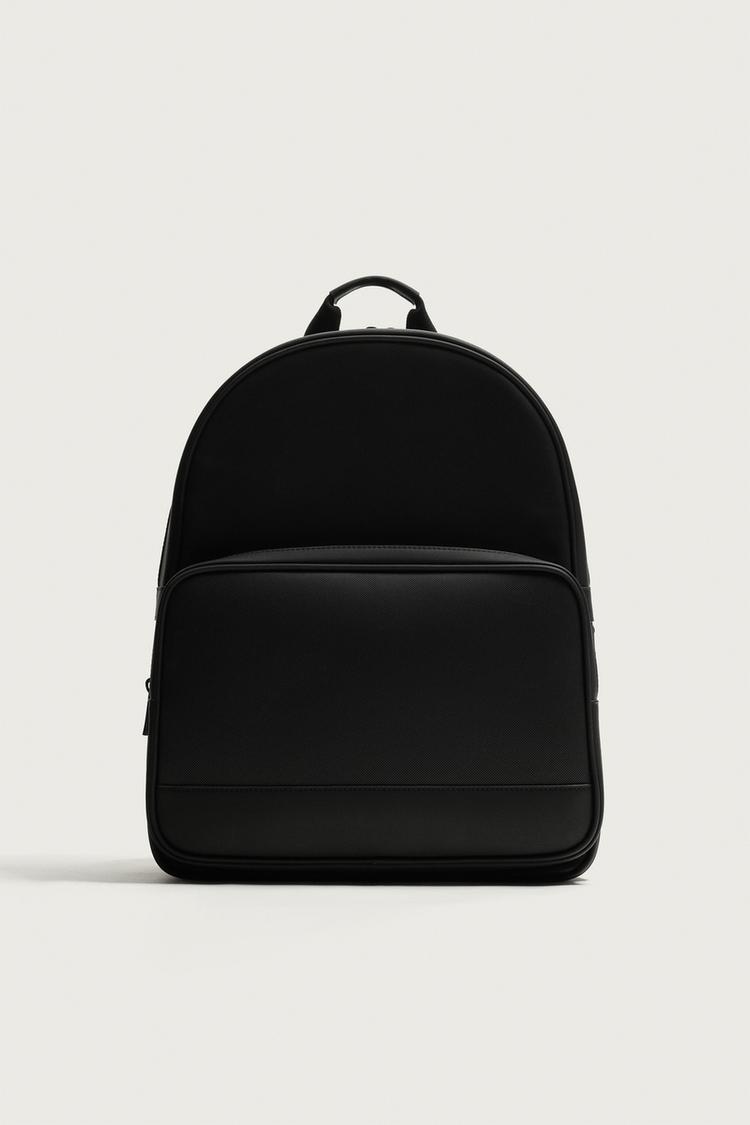 TEXTURED BACKPACK — Black