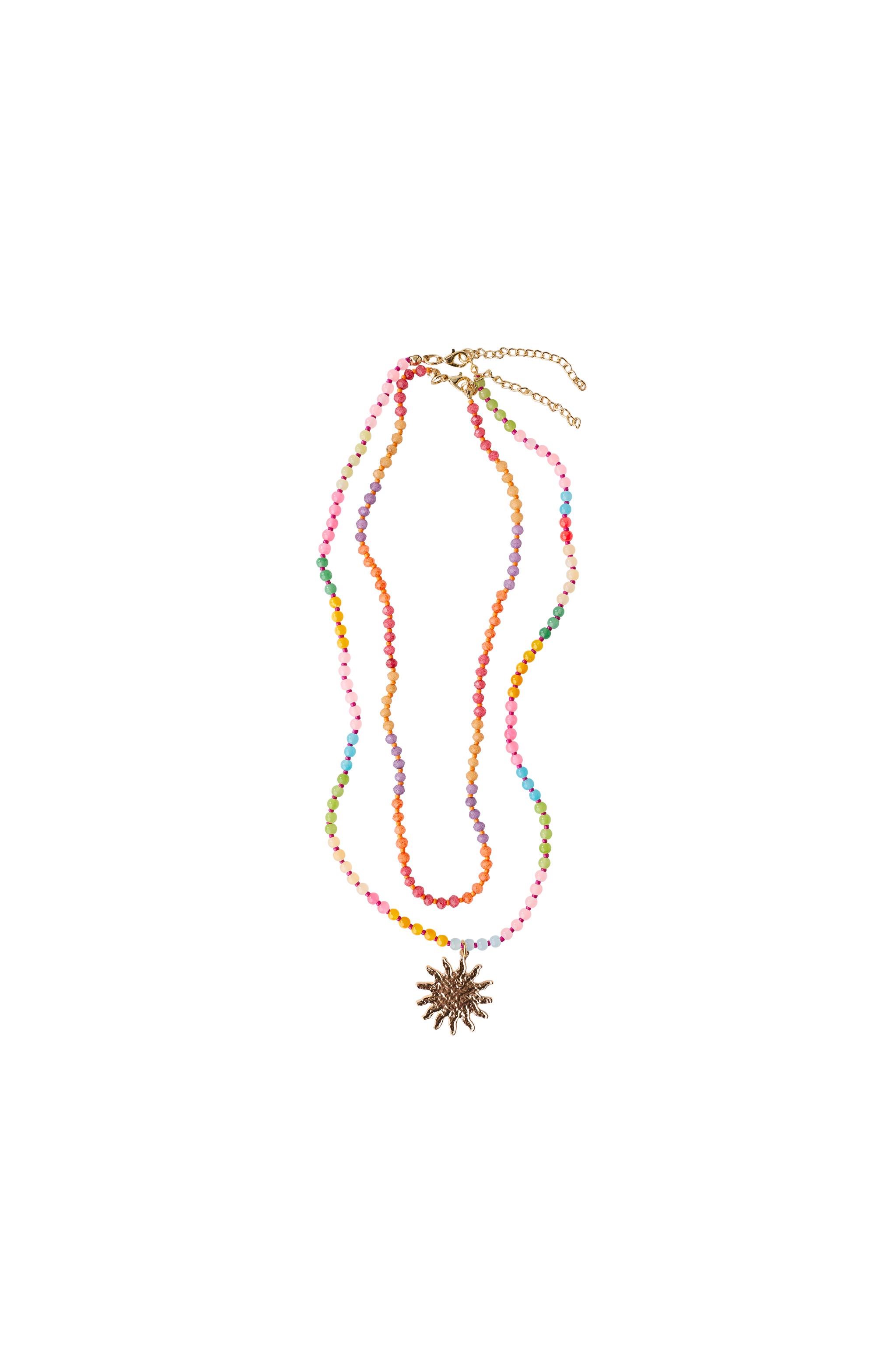 PACK OF TWO BEADED SUN NECKLACES - Multicolored | ZARA United States