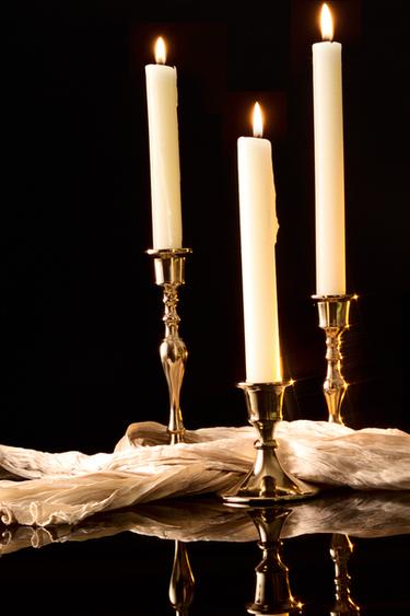 GOLD CHRISTMAS CANDLESTICK — Golden 1