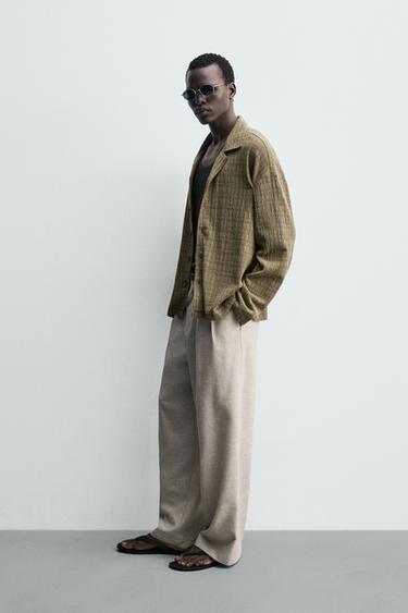 CHEMISE STRUCTURÉE EFFET FROISSÉ - Beige de Zara - Image 3