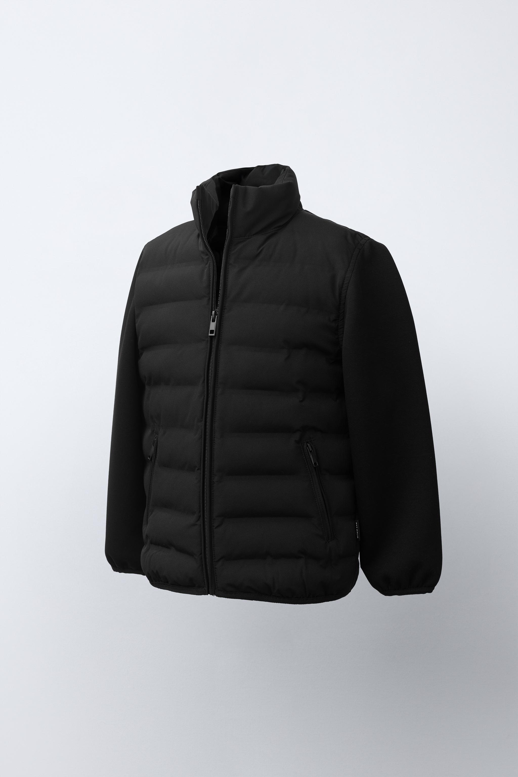 NEOPRENE MIX JACKET — Black