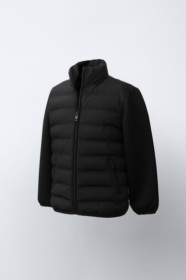 BLOUSON BIMATIÈRE NÉOPRÈNE - Noir de Zara - Image 1