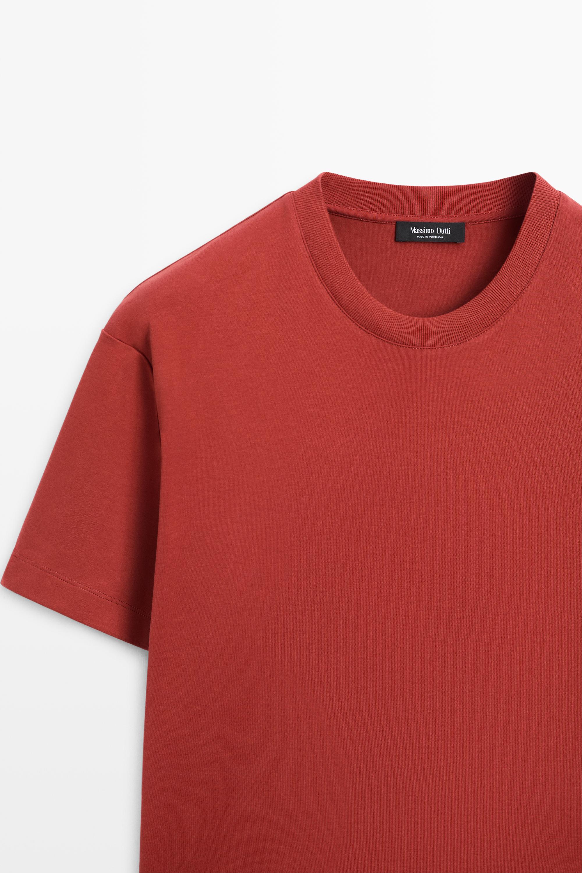 100% cotton short sleeve T-shirt — Shrimp