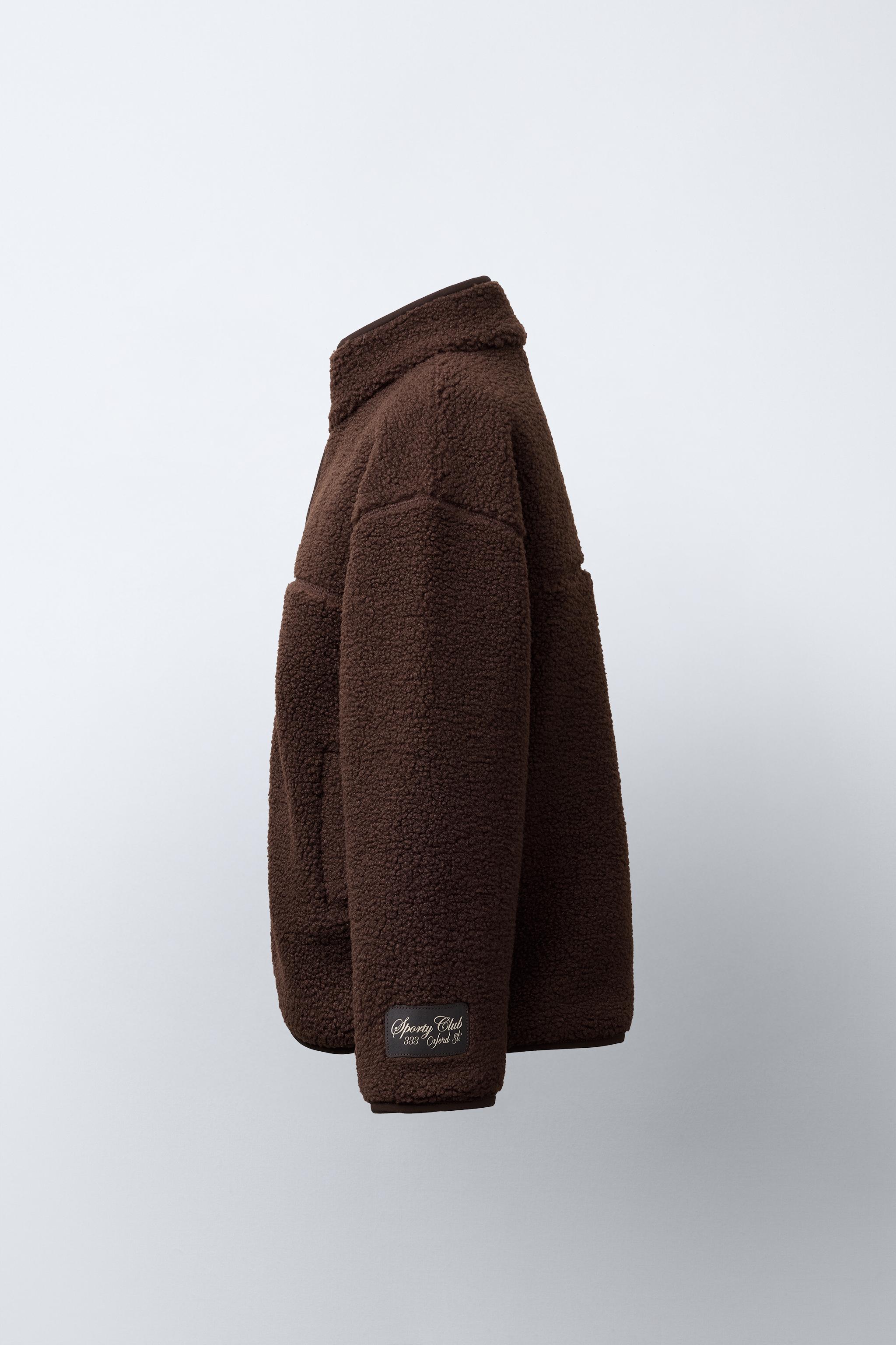 FAUX SHEARLING JACKET WITH WELT POCKETS