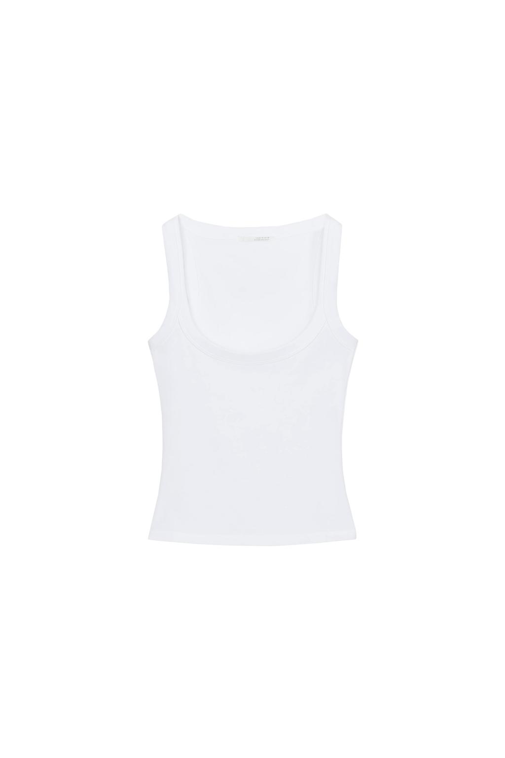 COTTON SLEEVELESS T-SHIRT - image 3
