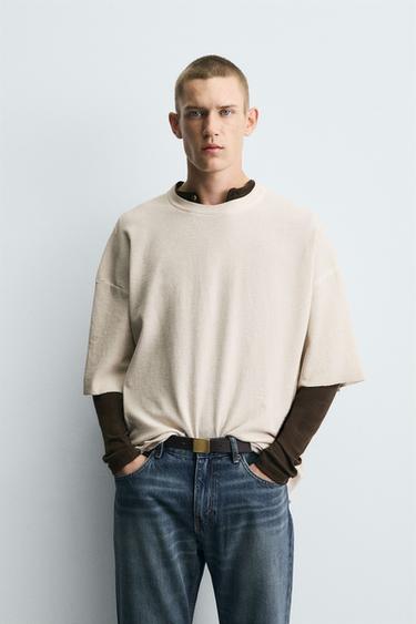 CAMISETA PUNTO ESTAMPADO - Arena de Zara