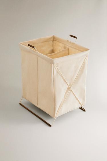 FOLDABLE LAUNDRY BASKET - Oyster-white by Zara - Image 1