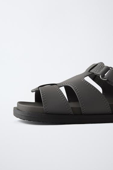 RUBBERISED SANDALS - Grey by Zara - Image 4