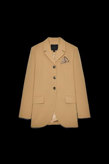 TAILLIERTER BLAZER MIT TUCH ZW COLLECTION - Kamel farben von Zara - Bild 0