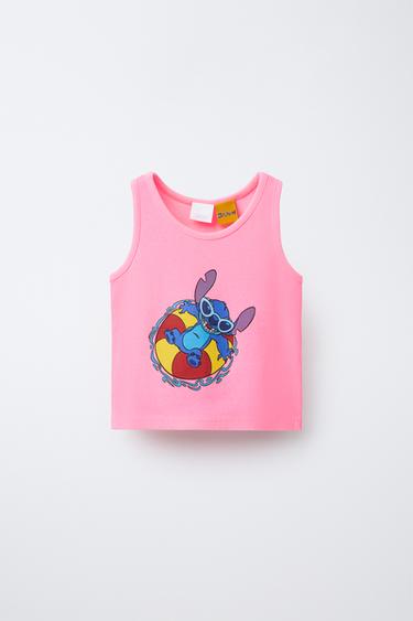 LILO & STITCH © DISNEY RIBBED VEST TOP - Pink by Zara