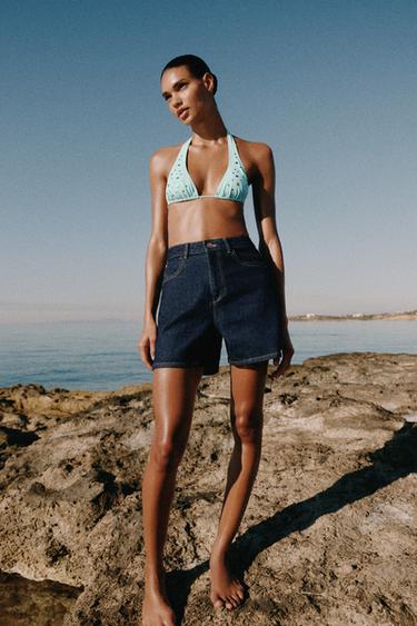 Z1975 MOM FIT SHORTS - Blue by Zara