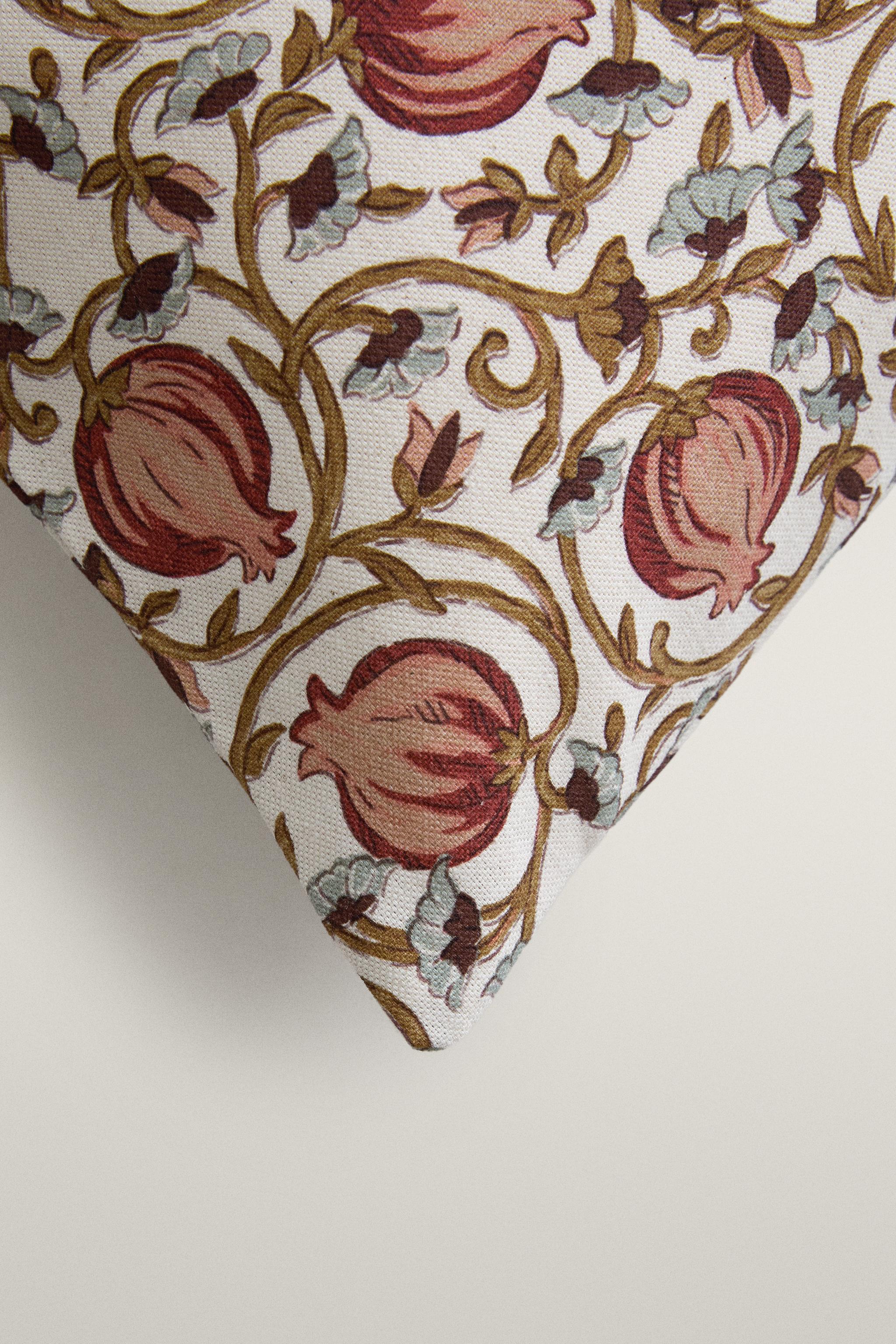 POMEGRANATE THROW PILLOW COVER — Brick