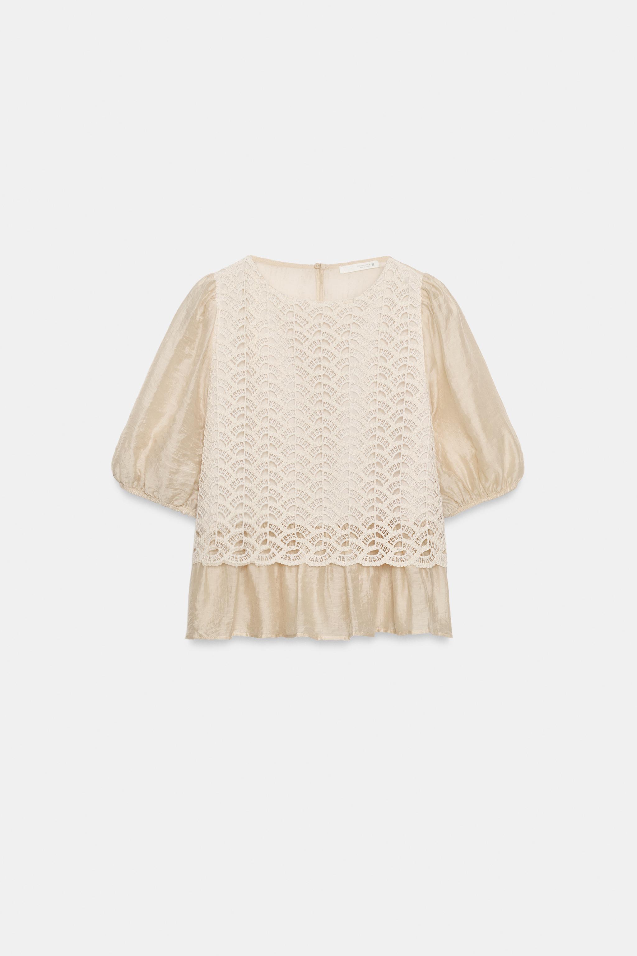 Zara KROŞE DETAYLI TOP görsel 7