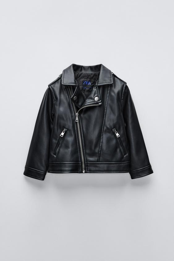 フェイクレザー ジャケット - ブラック | ZARA Japan / 日本
