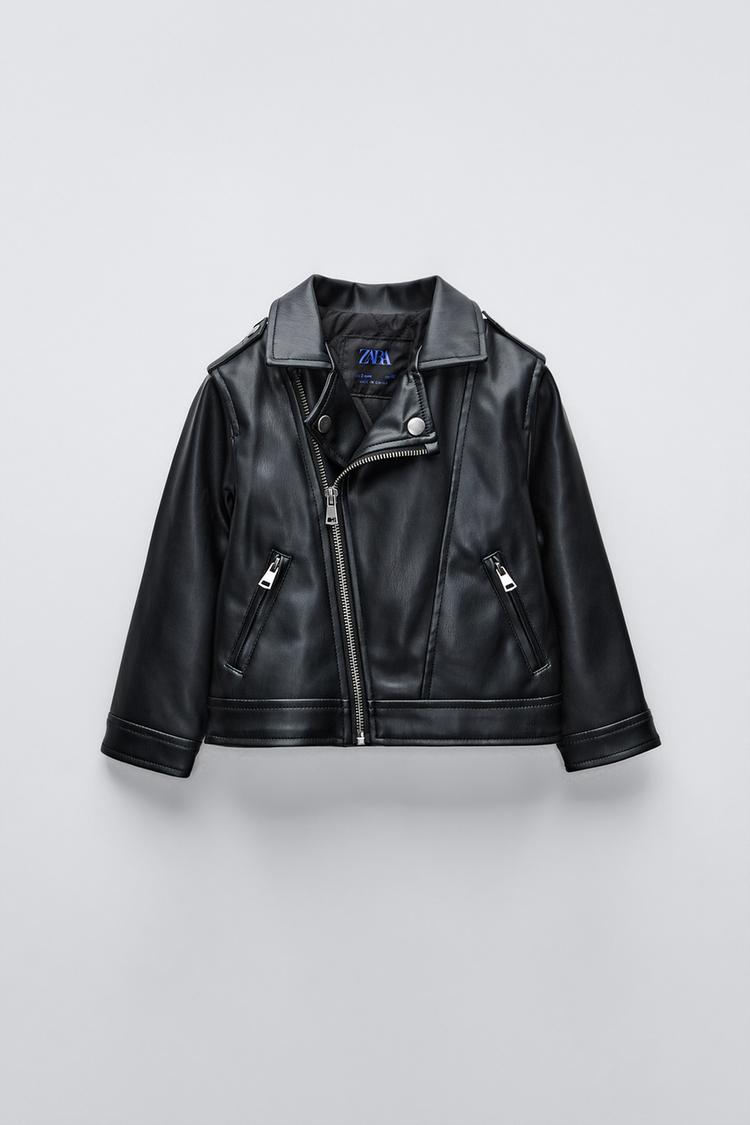 フェイクレザー ジャケット - ブラック | ZARA Japan / 日本