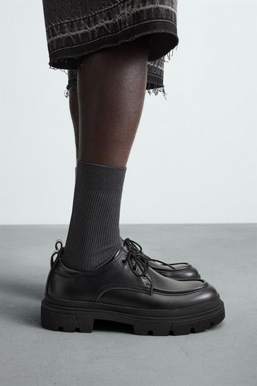 CHUNKY MOC TOE SHOES - Black by Zara - Image 0