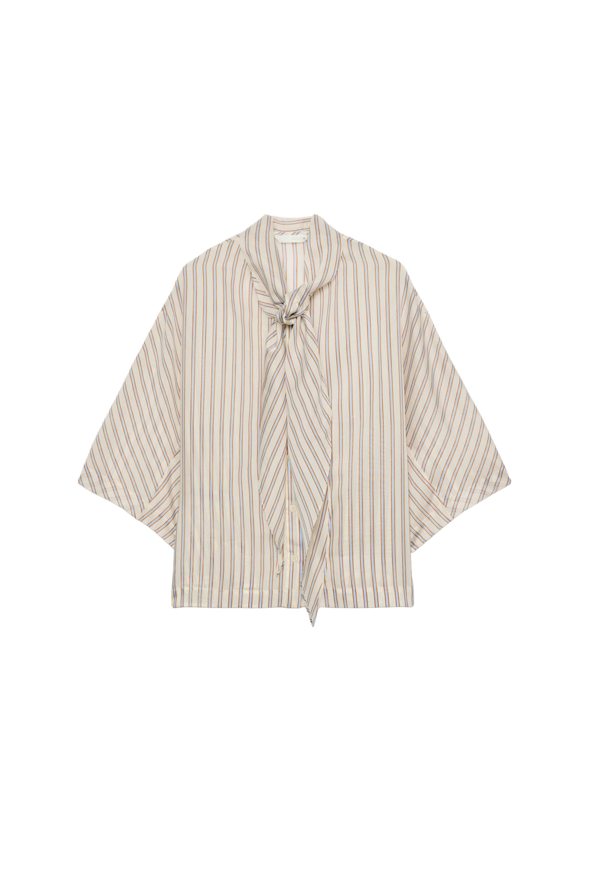 ZW COLLECTION ストライプ柄シャツ - サンド/ブルー | ZARA Japan / 日本