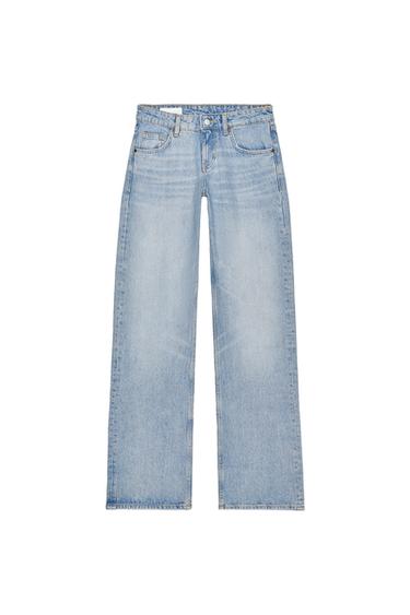 JEANS TRF WIDE LEG TIRO BAJO - Azul claro de Zara