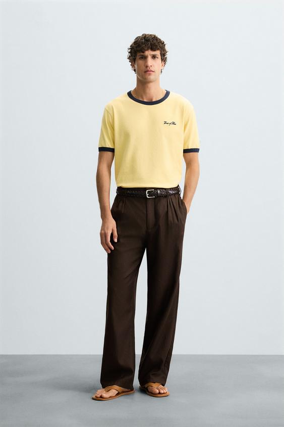 WASHED RIB EMBROIDERED T-SHIRT