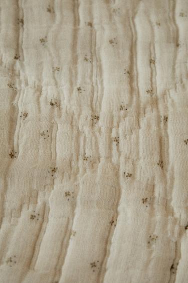 KIDS' FLORAL MUSLIN BEDSPREAD - Green by Zara - Image 5