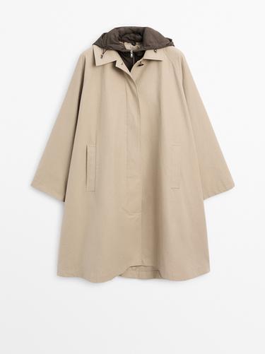 Zara Cape trench coat with hood - Beige