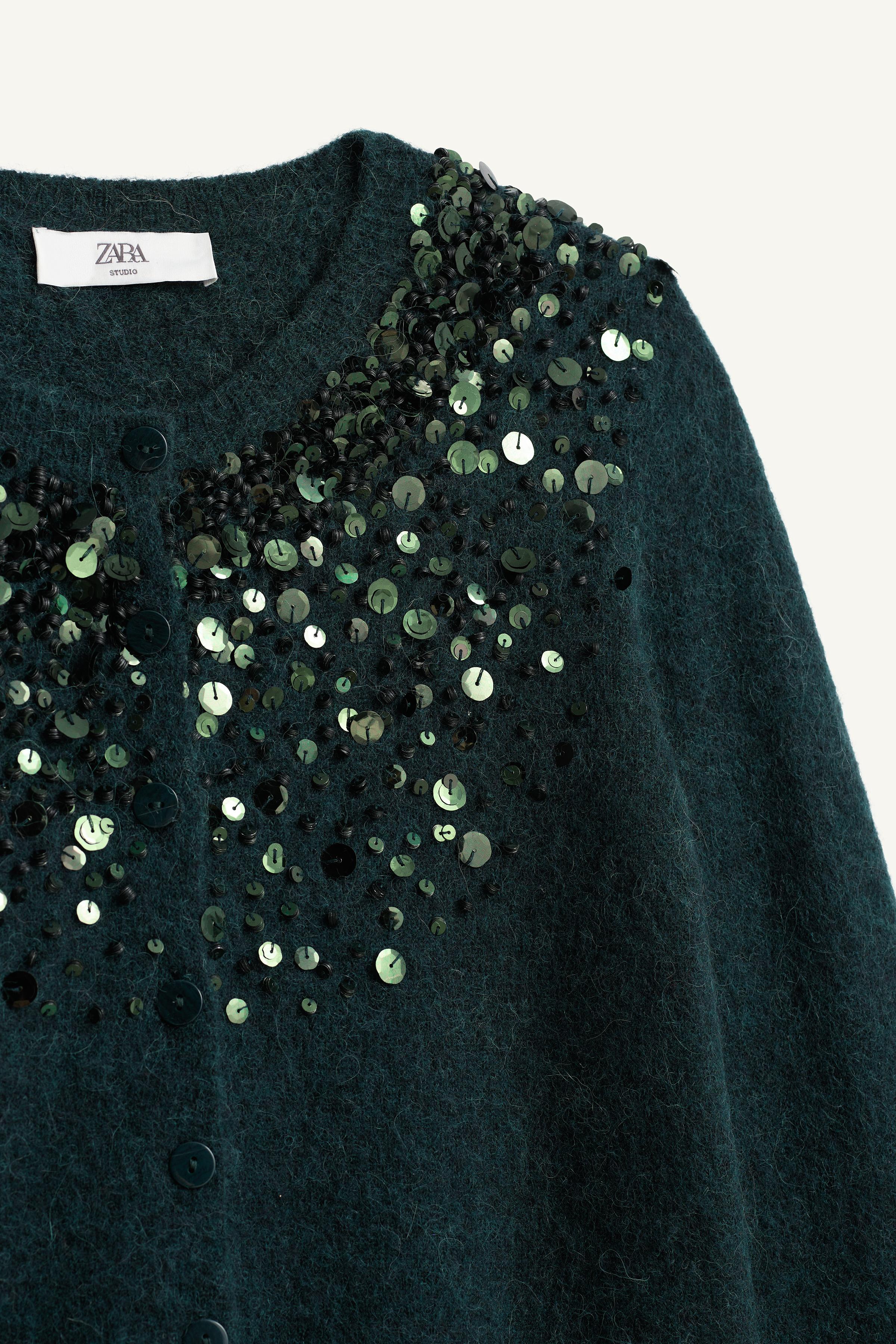 SEQUIN WOOL AND ALPACA CARDIGAN LIMITED EDITION