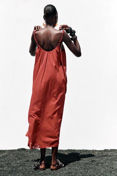 ROBE À BRETELLES OVERSIZE - Bordeaux de Zara - Image 2