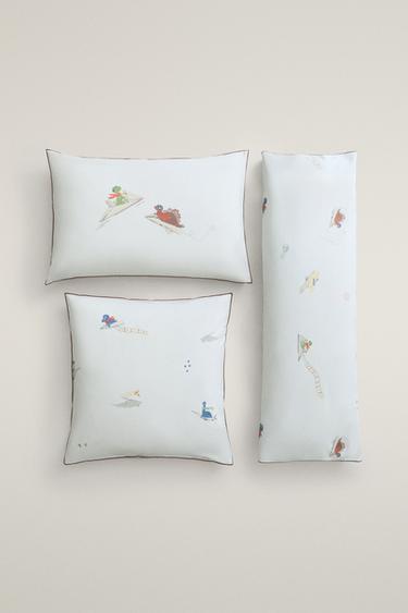 KIDS' DINOSAUR PILLOWCASE - Light blue by Zara
