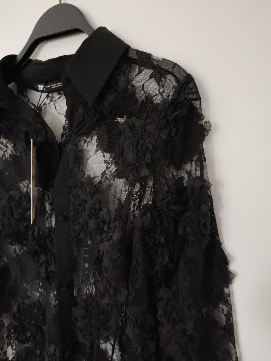 SEMI-SHEER TEXTURED TULLE SHIRT - Image 5