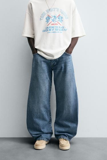 BALLOON FIT JEANS - Mid-blue by Zara