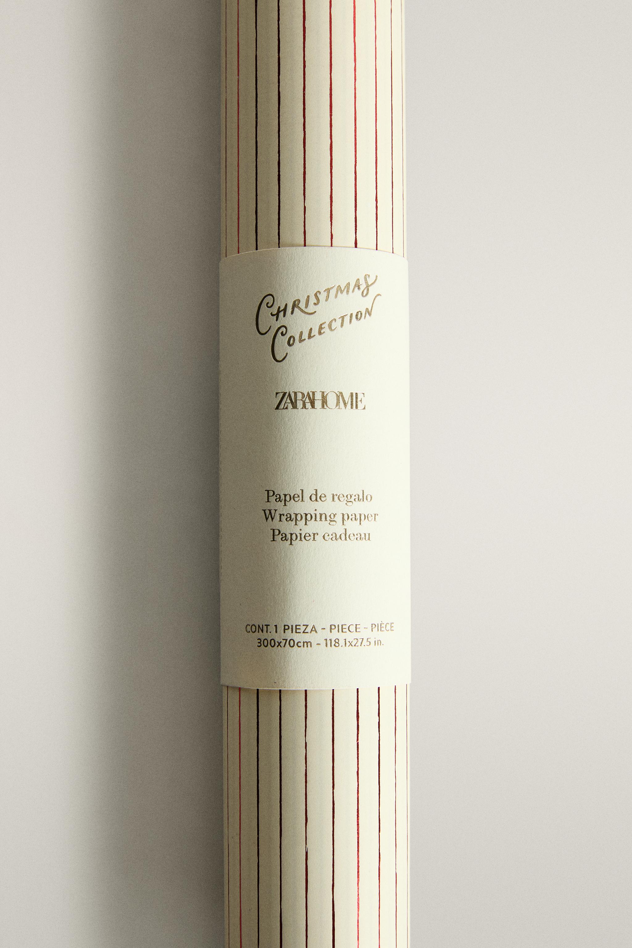 CHRISTMAS FOIL STRIPE GIFT WRAP